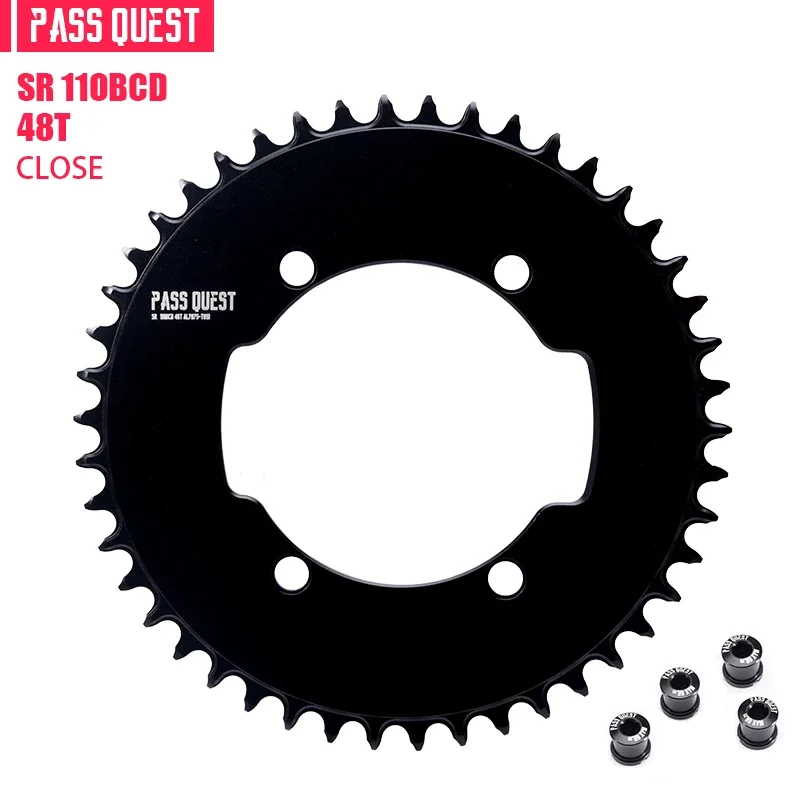 PASS QUEST 110 bcd kettingblad voor SRM Power meter Oorsprong Crank Narrow Wide Kettingwiel 110bcd AERO 4 bout Fietskettingblad - afbeelding 1