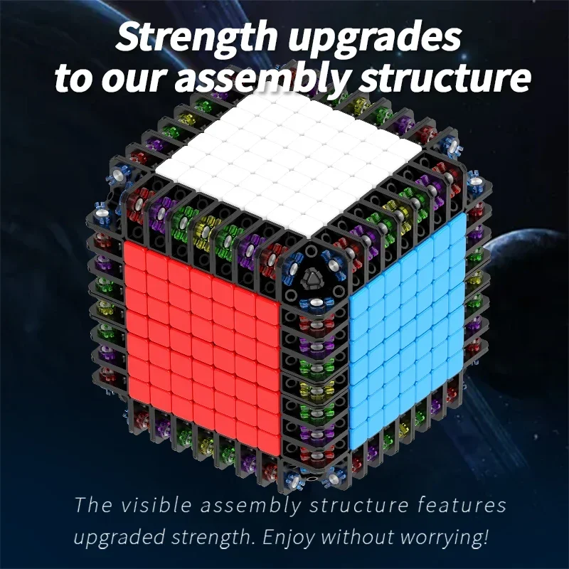 ECube DianSheng 마그네틱 매직 스피드 큐브, 스티커리스 전문 피젯 장난감, DianSheng Galaxy 9 M Cubo Magico 퍼즐, 9x9x9