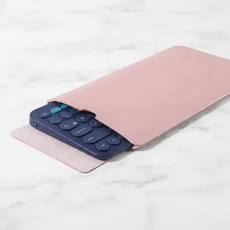 K380 Slim Keyboard Protective Sleeve Premium PU Leather Waterproof Cover Light Weight for Outdoor Work Daily Use
