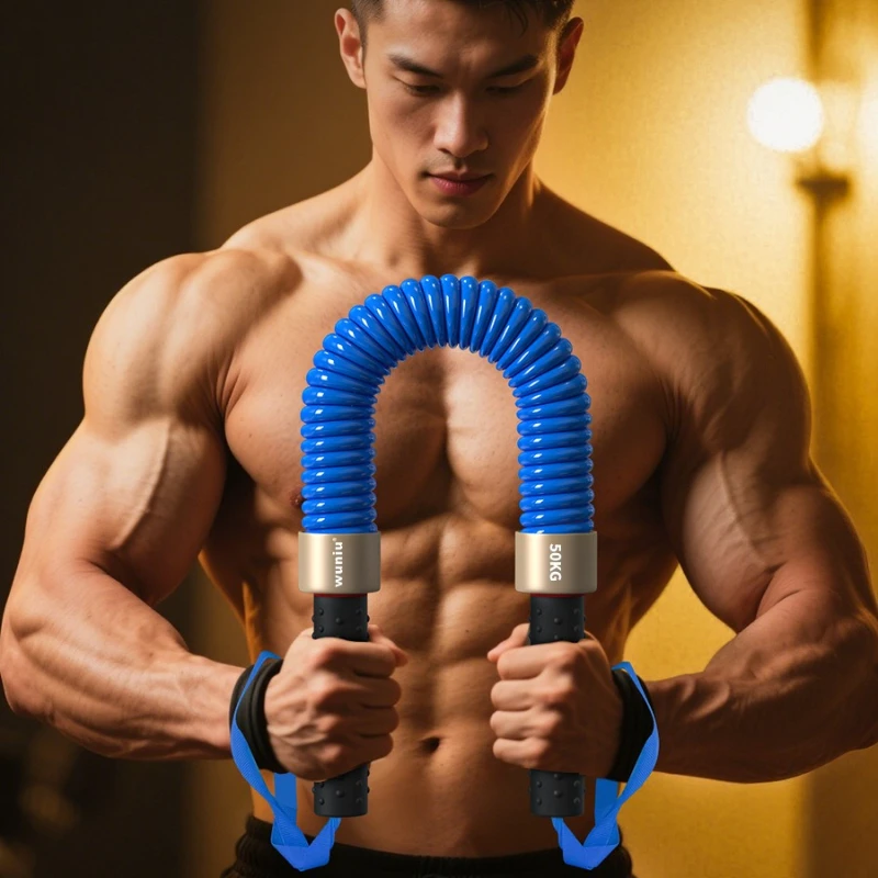 Advanced Blue Multifunctional Arm Strength Stick Muscle Trainer Hand Gripper Portable Home Workout Fitness Equipment for Men