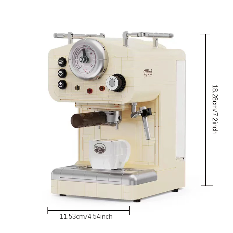 678PCS Creative Series Classic Coffee Maker Building Blocks Automatic Drink Machine Model Bricks Toys Gift For Children Kids