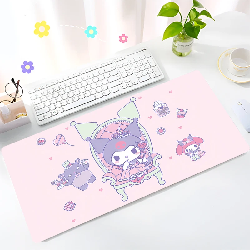 Kawaii Purple Kuromi Podkładka pod mysz PC Cute Anime Bow Keyboard Rug Laptop Gamer Cabinet Mousepad Large Desktop Decoration Mat Carpet