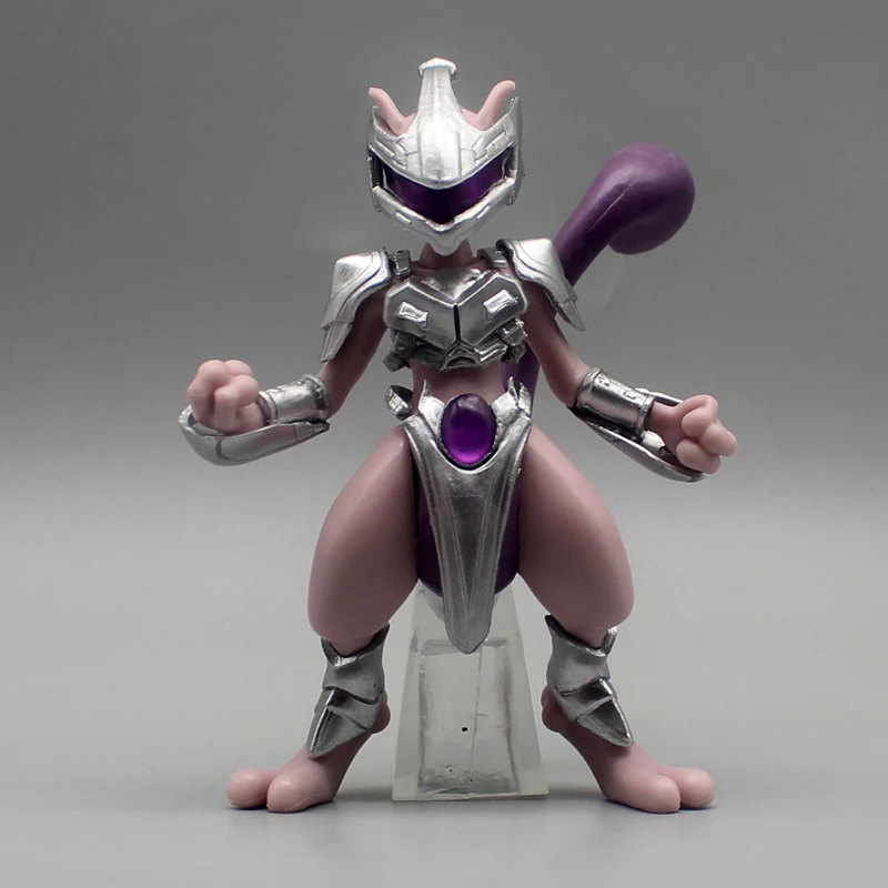 11cm Pokemon Anime Figure Steel Mewtwo Figure Steel Mewtwo Action Figurine Pvc Statue Model Collection Decorations Toy Kid Gift