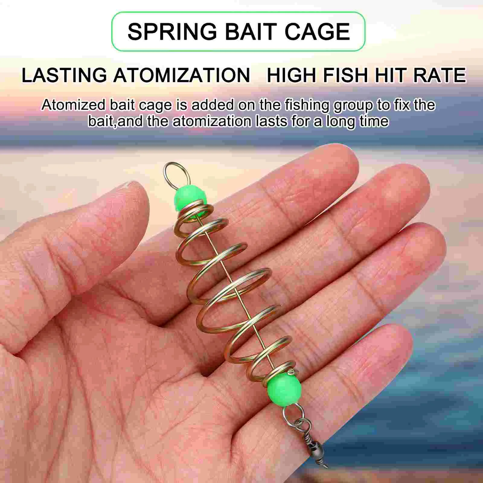 12 Pcs Spring Bait Fishing Thrower Cage for Carp Feeder Accessories Equipment Feeders