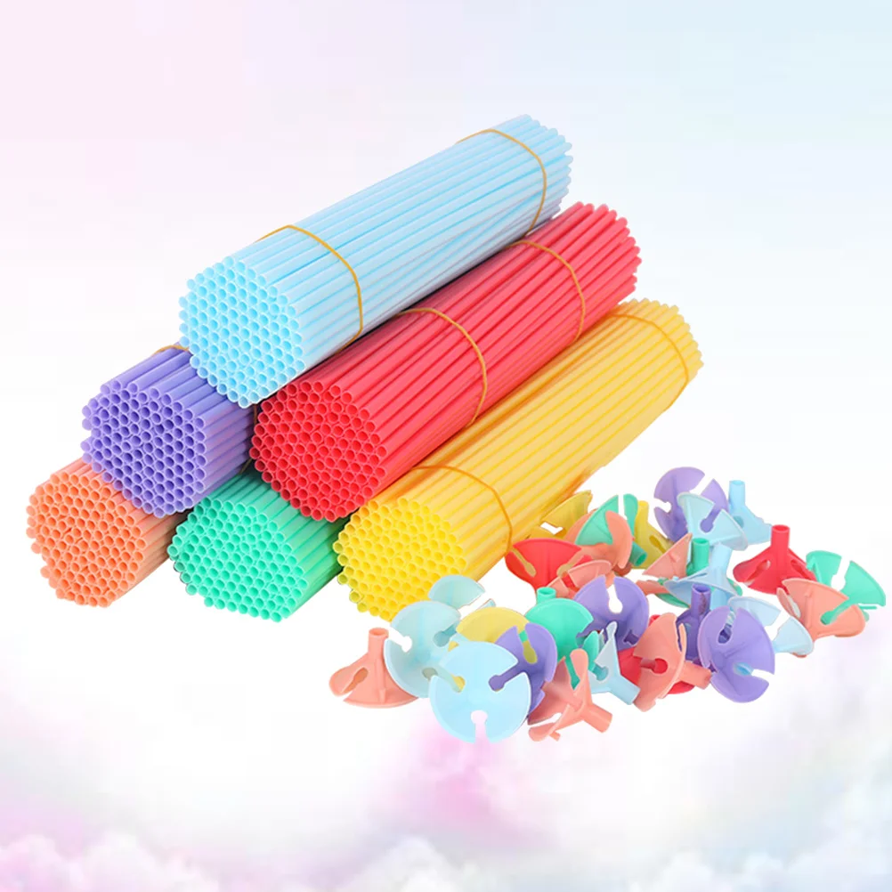 

100pcs Set Balloon Column Stand Reusable Plastic Balloon Holder For Wedding Birthday Party Decoration Table Centerpiece Display