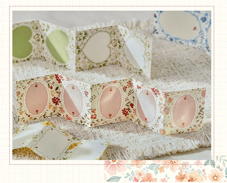 Journal GO 15-teiliges Nachmittagsblumenfeld Scrapbook-Materialpapier Blumenmuster-Papierblock für Journaling, Kartenherstellung, DIY-Basteln – Detail 9