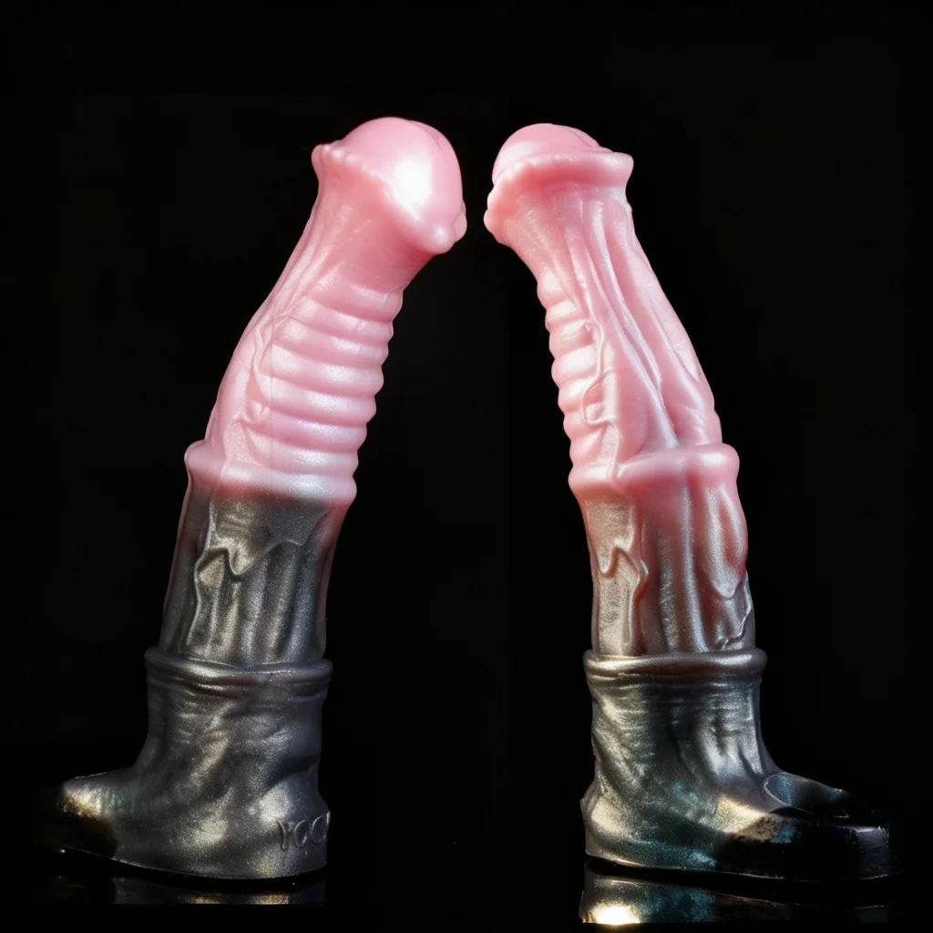 YOCY Liquid Silicone Penis Sleeve Pink Sex Toys for Man Fantasy Horse Dog Dildo with Cock Ring For Man Cock Enlargement 성인용품 3