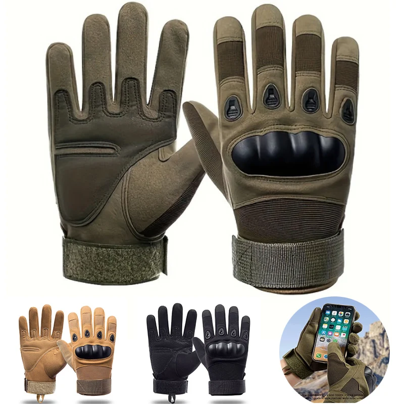 Tactical Full Finger Hunting Gloves Touch Dcreen Design Protection Sports Motorcycle Hunting Full Finger Walking Gloves