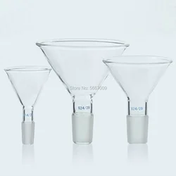 1Pcs Clear 50mm to 150mm Glass Conical Feed Funnel With Standard Ground-in Mouth For Using In Lab Experiment Supply