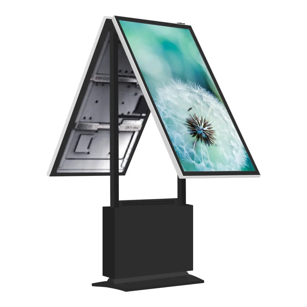 Advertising display Digital signage kiosk LCD double side screen floor standing kiosk android 32-inch floor-standing dual screen