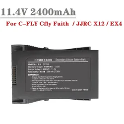 Original For JJRC X12 EX4 11.4V 2400mAh LiPo Battery for  For C-FLY Cfly Faith Drone FPV RC GPS Drone Spare parts Accessories