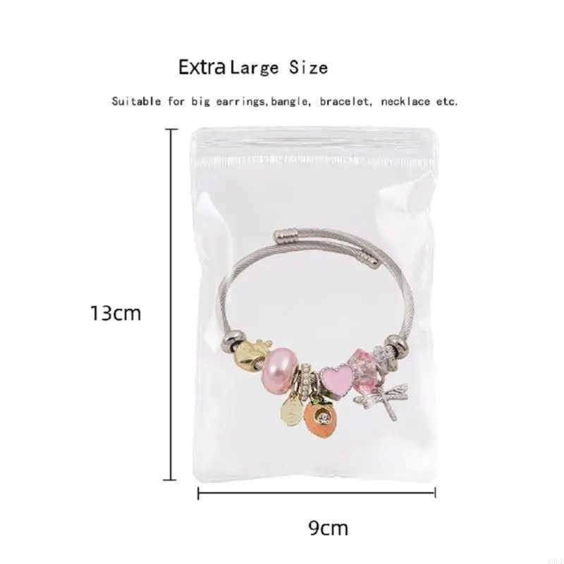 

Jewelry Organiser Book with Pockets and Thickened PVC Bags Necklace Earring Storage Binders Waterproof Card Holder