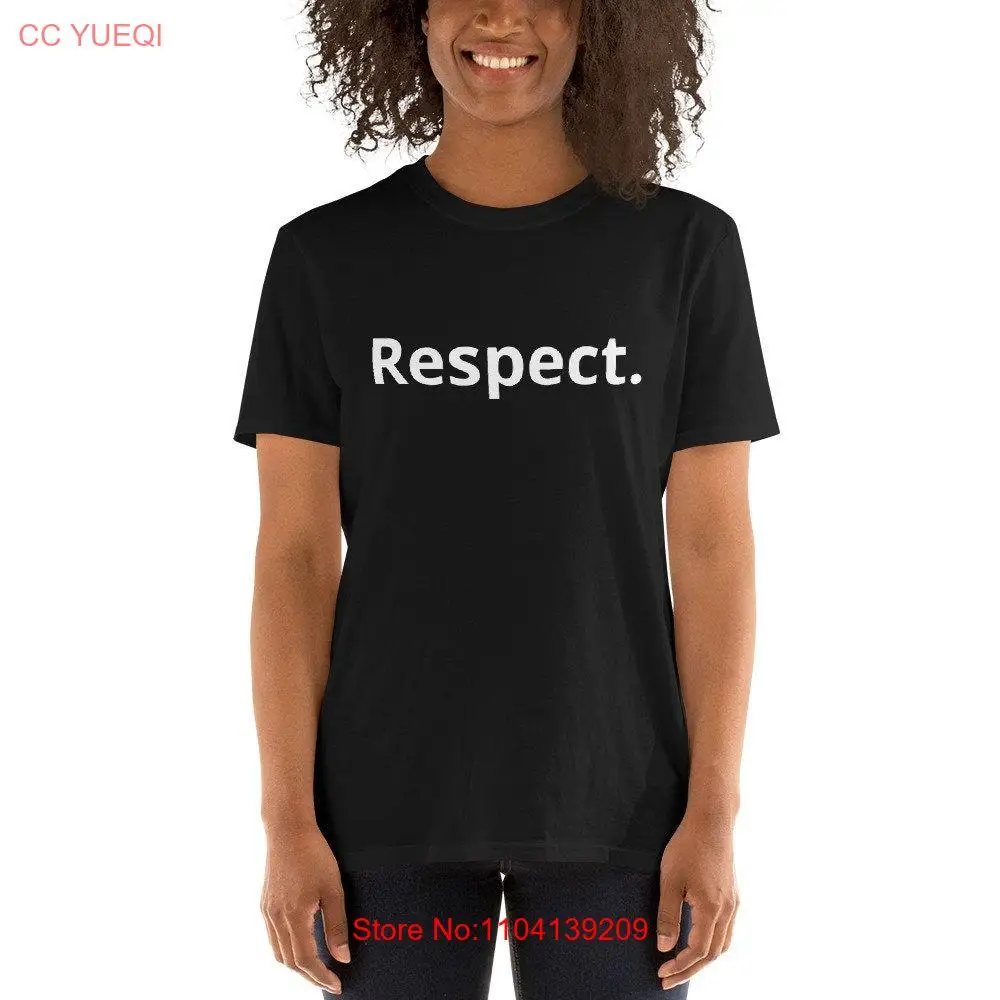 تي شيرت RespecT إيجابي ذاتي تقدير أسود بأكمام طويلة أو قصيرة #1