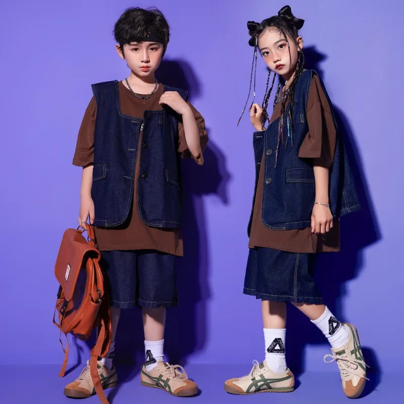 Jazz-Tanzkostüm für Mädchen, hübsches japanisches Street-Dance-Performance-Kostüm-Set, Walking Show, Bühnentrend