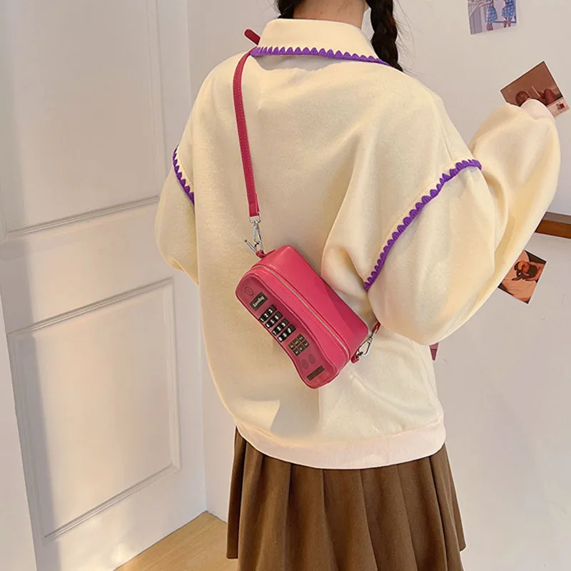 

Women Crossbody Bag Creative Phone Personality Soft Comfortable Sweet Purse Fashion Casual Trend Chain Small Zipper Shoulder Bag