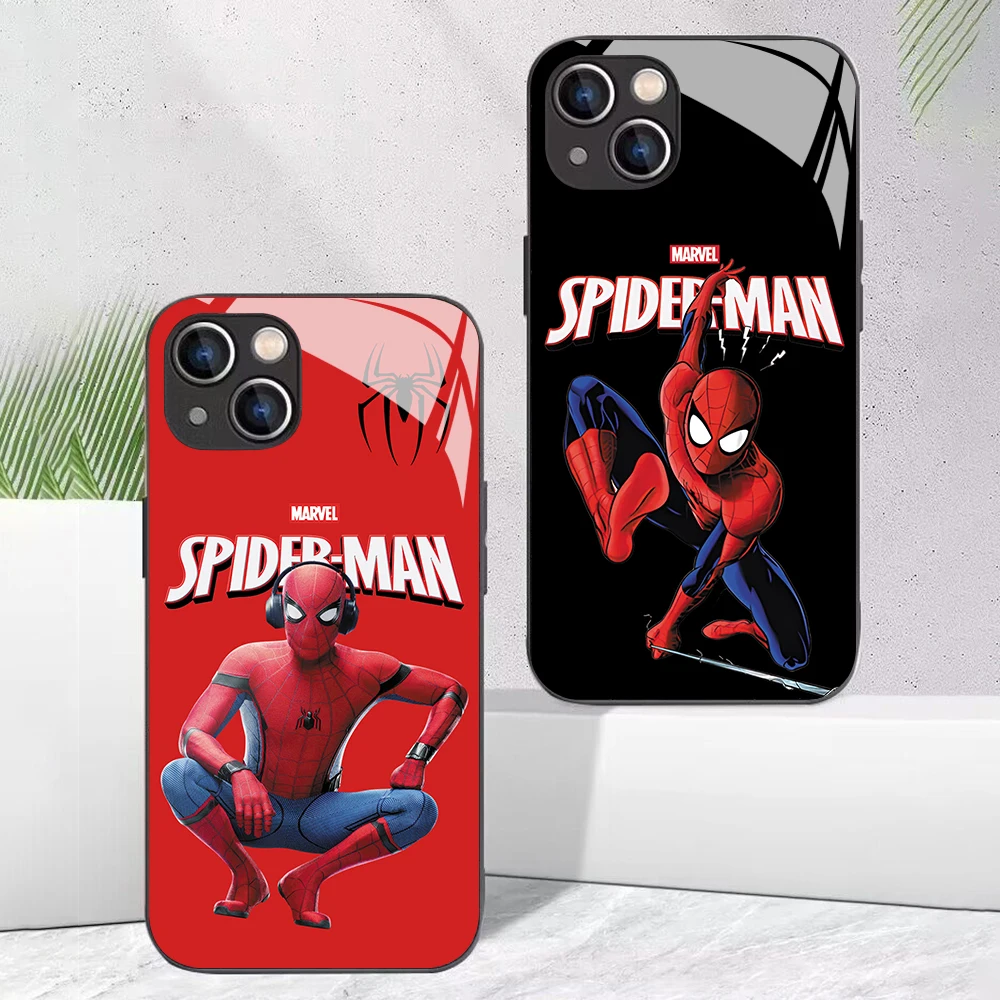 

Marvel's Spider-Man Phone Case For Samsung Galaxy S24 S23 S22 S21 S20 Note20 Ultra Plus FE M20 M34 54 5G Glass Soft Back Cover