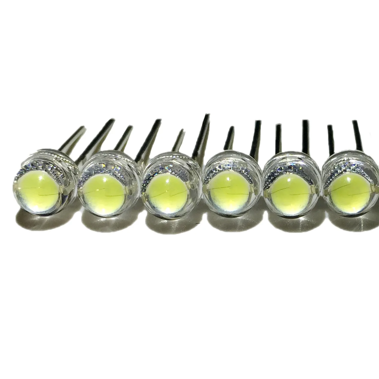 100 sztuk/partia 5MM F5 białe 1600-2000MCD diody LED typu straw hat, super jasne 6-7LM, duże chipy, diody elektroluminescencyjne LED do majsterkowania — zdjęcie 2