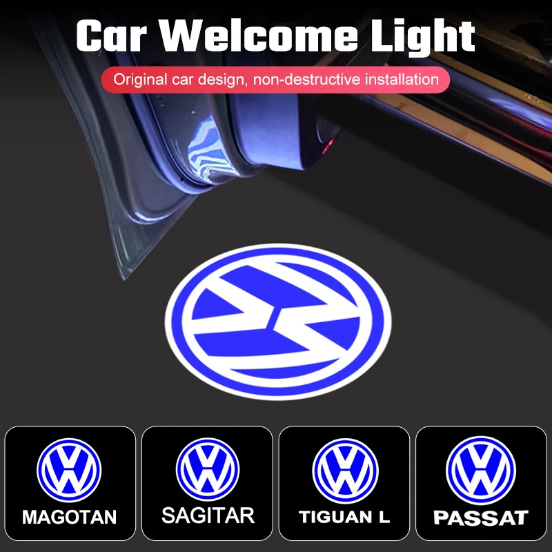 

Светодиодный проектор логотипа для дверей автомобиля VW Volkswagen Jetta MK5 Golf, проекционный светильник с эффектом «призрачной тени» для VW Volkswagen Tiguan MK1 MK2 Sagitar