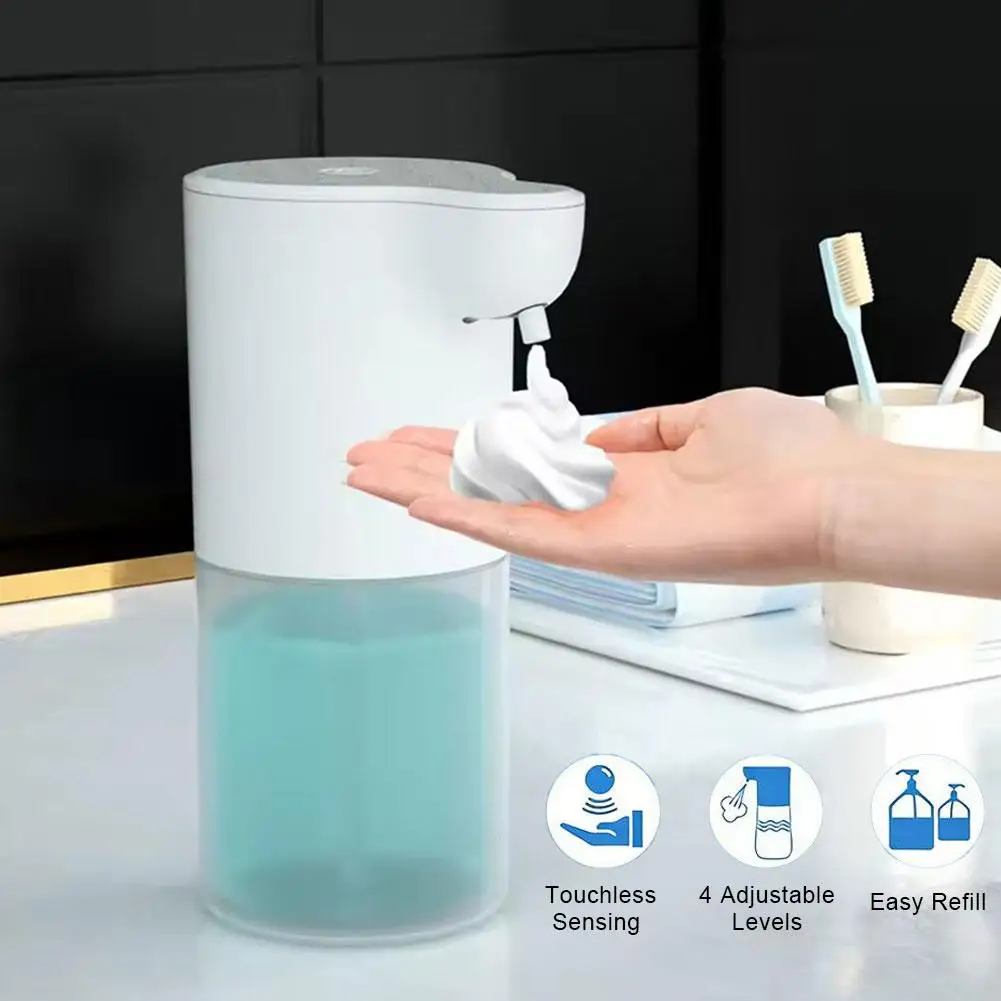 

350/600ML Touchless Automatic Soap Foam Dispenser USB Rechargeable Foam Hand Washer Machine Bathroom Infrared Sensor Soap Dispen