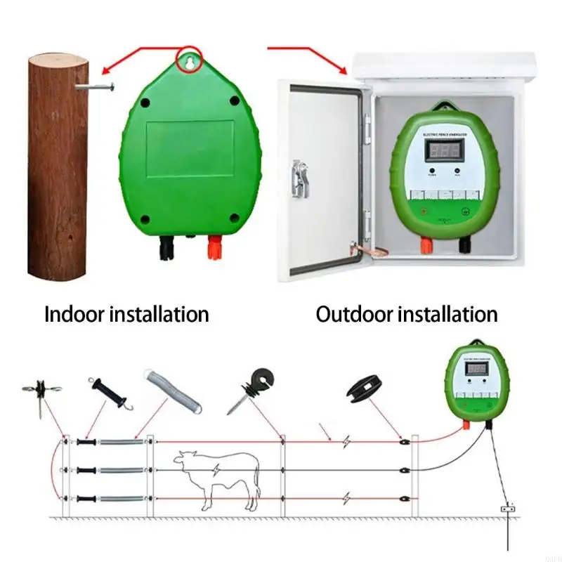 K9FB Efficienti elettrici Energizzatori recinzione per l'uso da allevamento pecore bovini