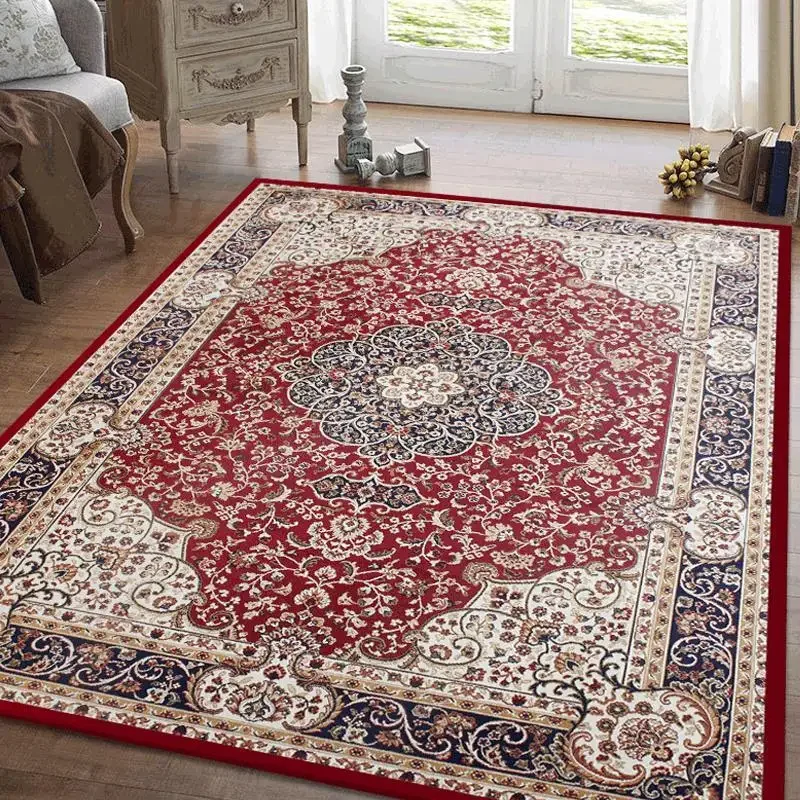 Belgium imported ultra-thin 3mm/European Persian retro bedroom living room coffee table foyer INS red carpet