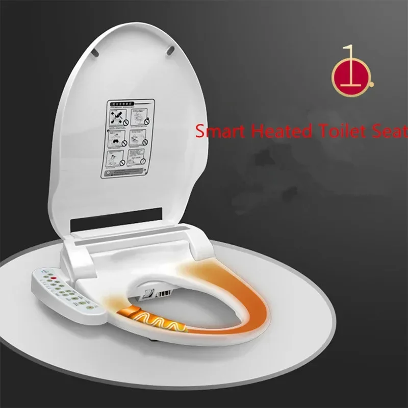 

Smart Heated Toilet Seat Instant Hot Type WC Sitz Intelligent Automatic Lid Cover Electric Bidet No Water Tank