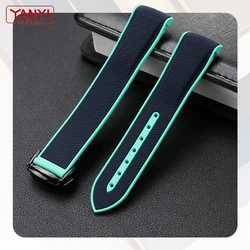 Rubber Watchband For Omega X Swatch POLAR LIGHT Joint MoonSwatch Constellation Sports 20mm Watch Strap Curved End Band