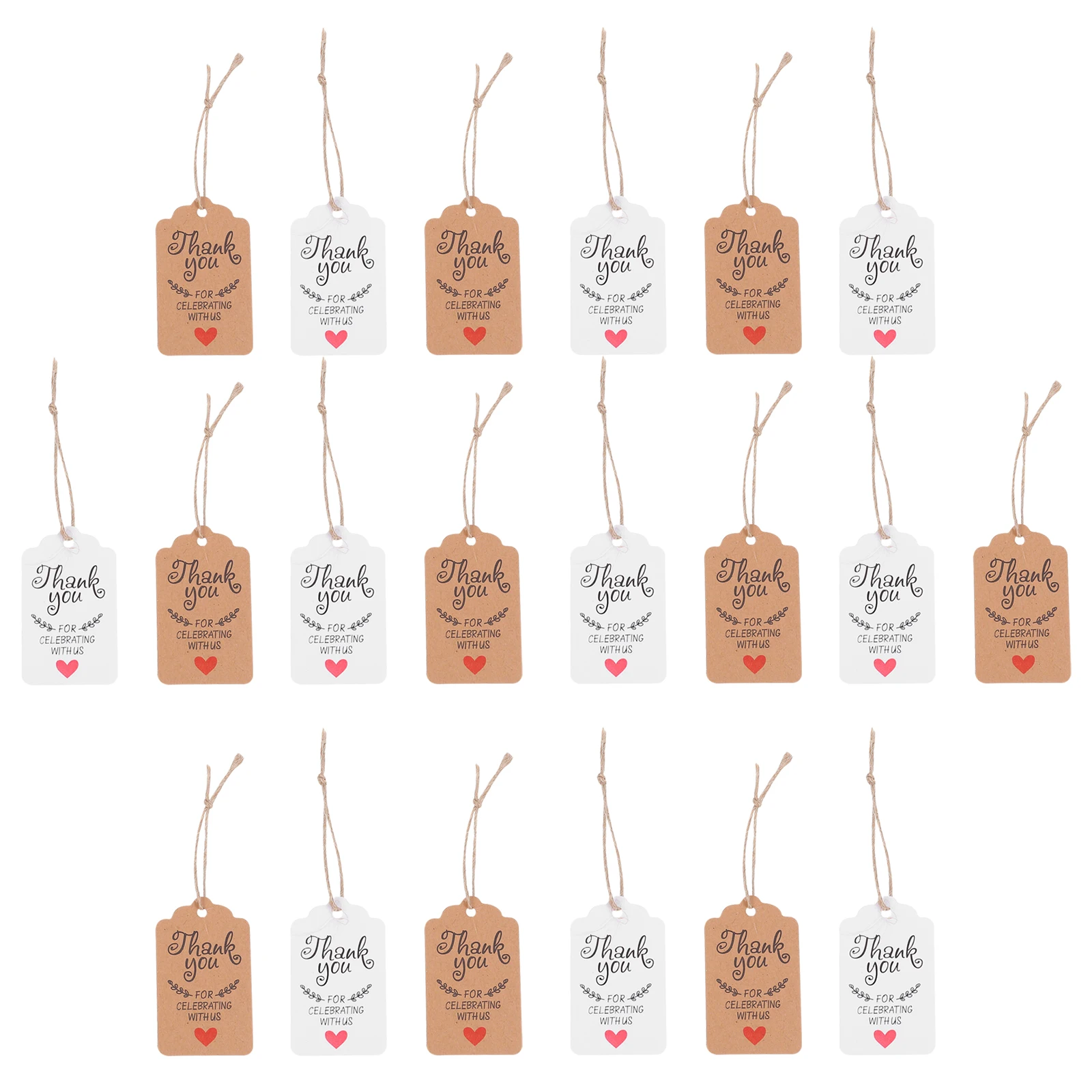 

200 Pcs Wedding Tags Decorative Paper Rope Bakery Supplies Birthday Festival Hanging Gift Tags Party Adornments Dessert nament