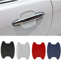 Carbon Fiber Car Door Handle Cup Stickers Anti Scratch Protector Waterproof Auto Open Door Handle Car Sticker