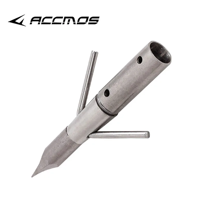 3/6/12pcs Archery Bow Fishing Point Hunting Arrow Head 2 Fixed Bowfishing Broadhead Tip accessory