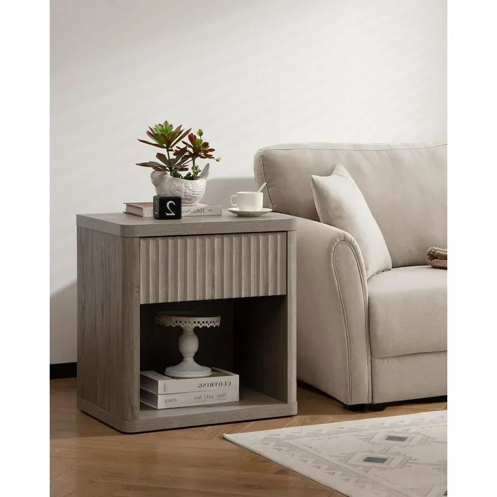 #For Night Stand Set Nightstands with Drawer Storage Bed Side Table End Table Large Modern Wood Wide Bedside Stand Mid Century