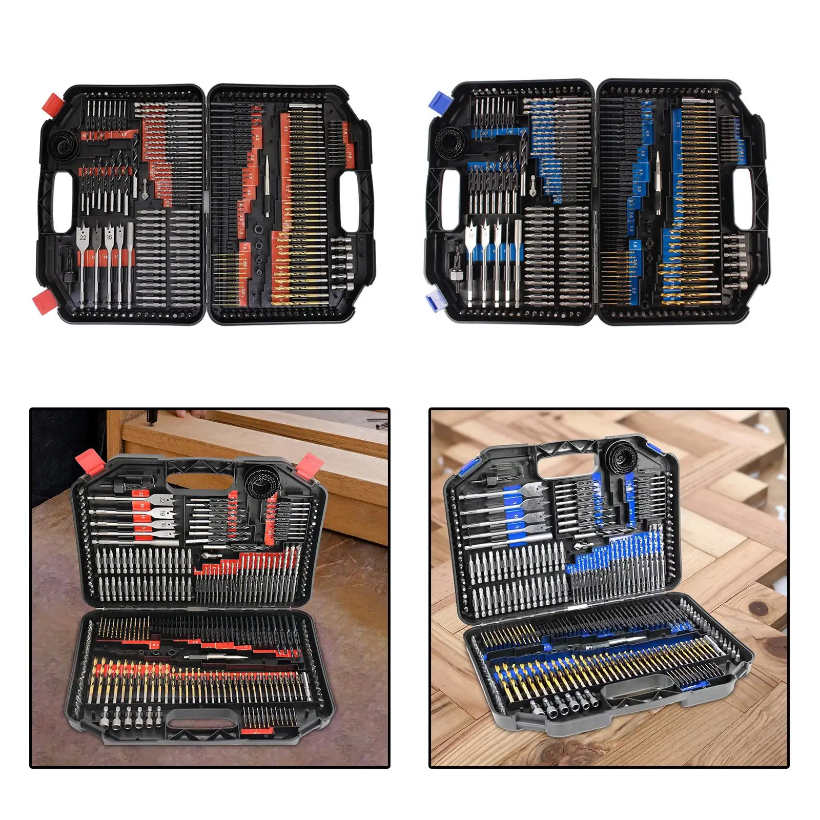 246Pcs Drill Bit Set Drill and Driver Multi Bit for Brick Metal DIY Project