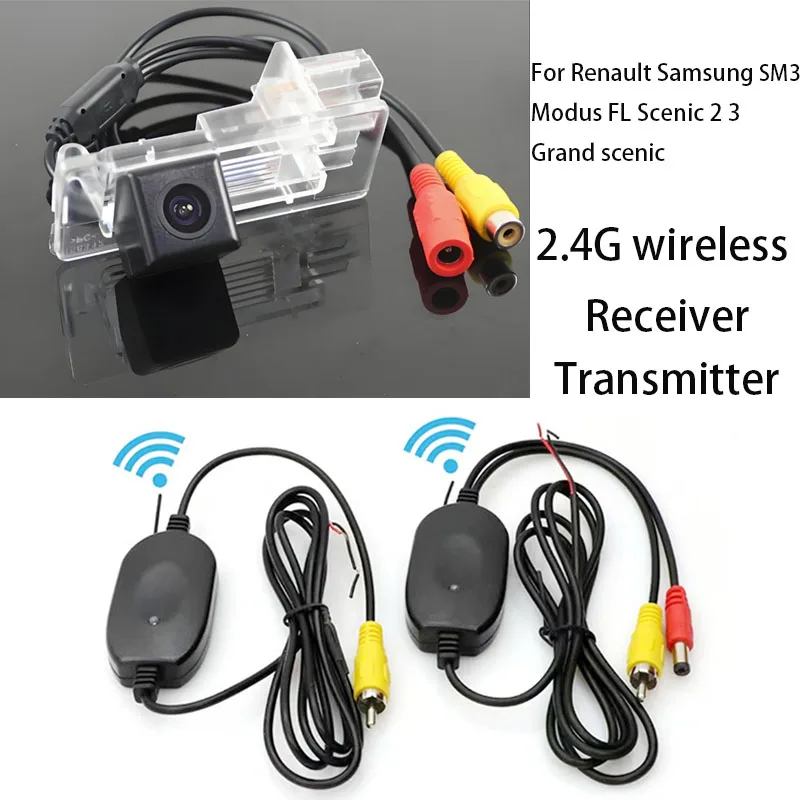 Wireless Camera For Renault Samsung SM3 Modus FL Scenic 2 3 Grand scenic Car Rear view Back up Reverse Camera HD Night Vision