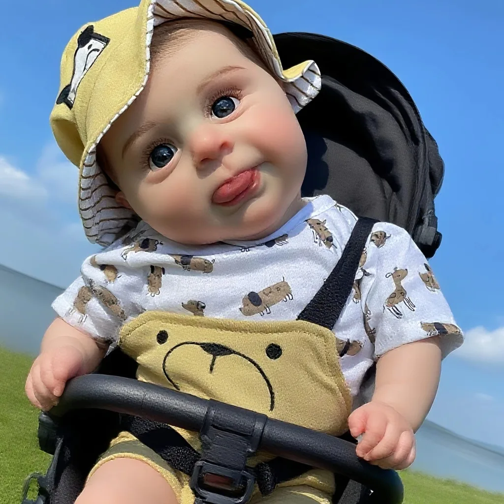 사스키아 22인치 실물 같은 신생아 인형 수제 부드러운 터치 비닐 리본 베이비 3D 페인팅 헤어