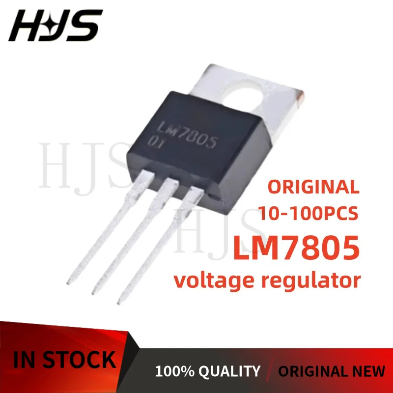 10-100Pcs Original LM7805 LM7805T LM7805CT TO-220 Three-terminal voltage regulator Transistor 100% New In Stock