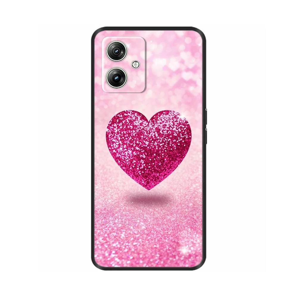 For Moto G54 5G Cases Flower Cat Soft Silicone Case Coque Back Cover MotoG54 XT-2343-1 Phone Case For Motorola Moto G54 Fundas