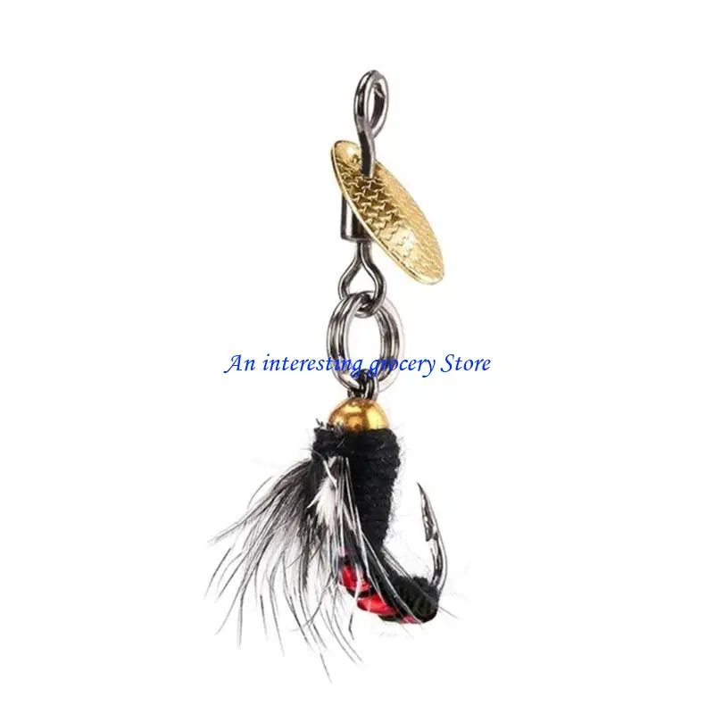 

652D 5pcs Sequins Fishing Hook Fly Fishing Flies Fishing Baits Decoy Lures