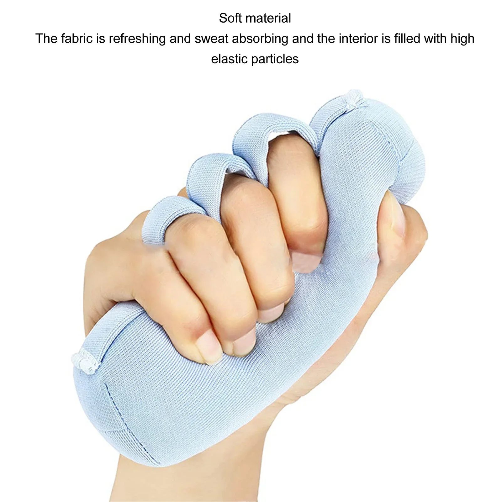 2pcs Palm Grip Hand Contracture Cushion Sweat Resistant Washable Finger Splitter Palm Cushion for Paralyzed Elderly Patients