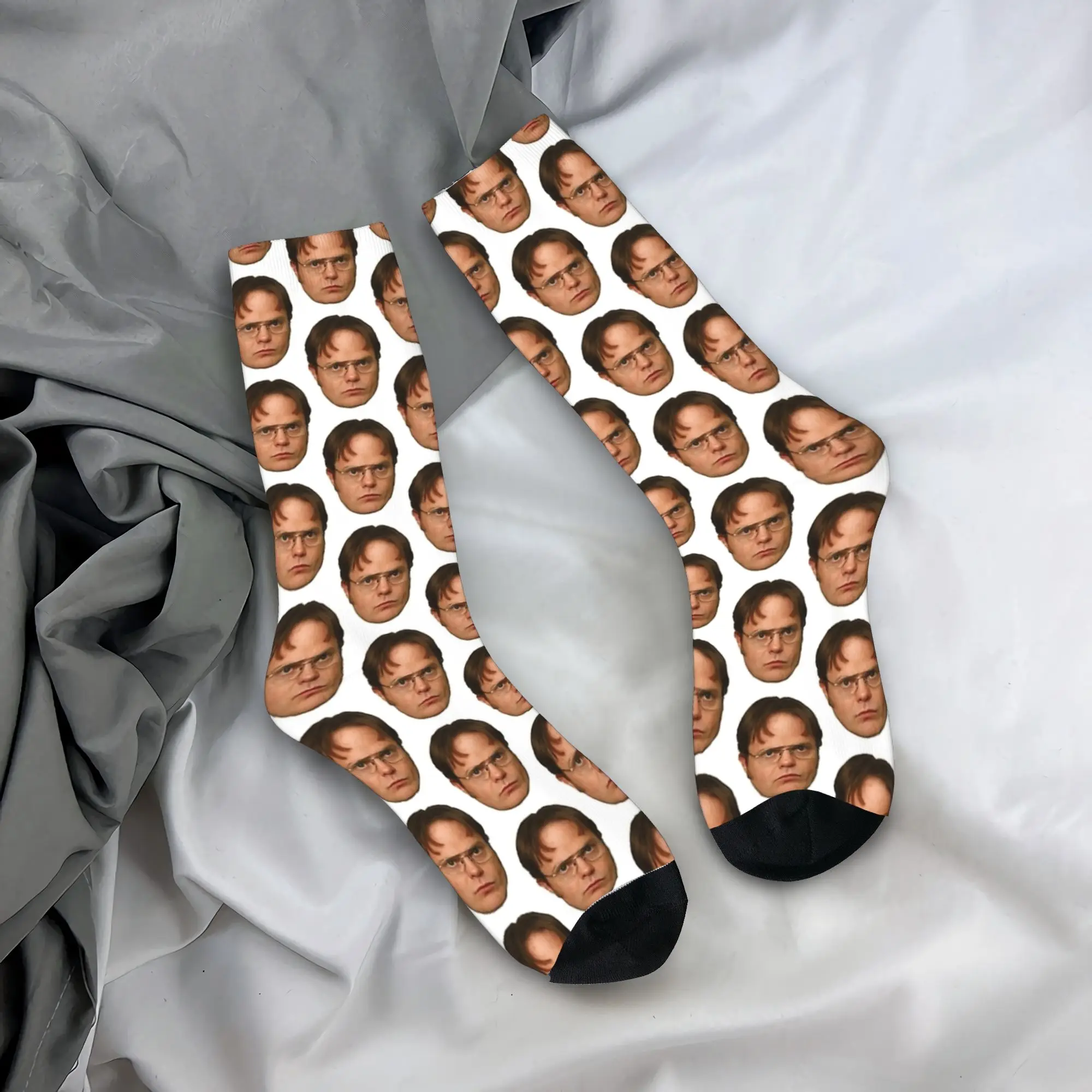 

Michael S-Scotts The Offices Socks Fashion Stockings Winter Anti Sweat Men Socks Soft Pattern Skateboard Socks