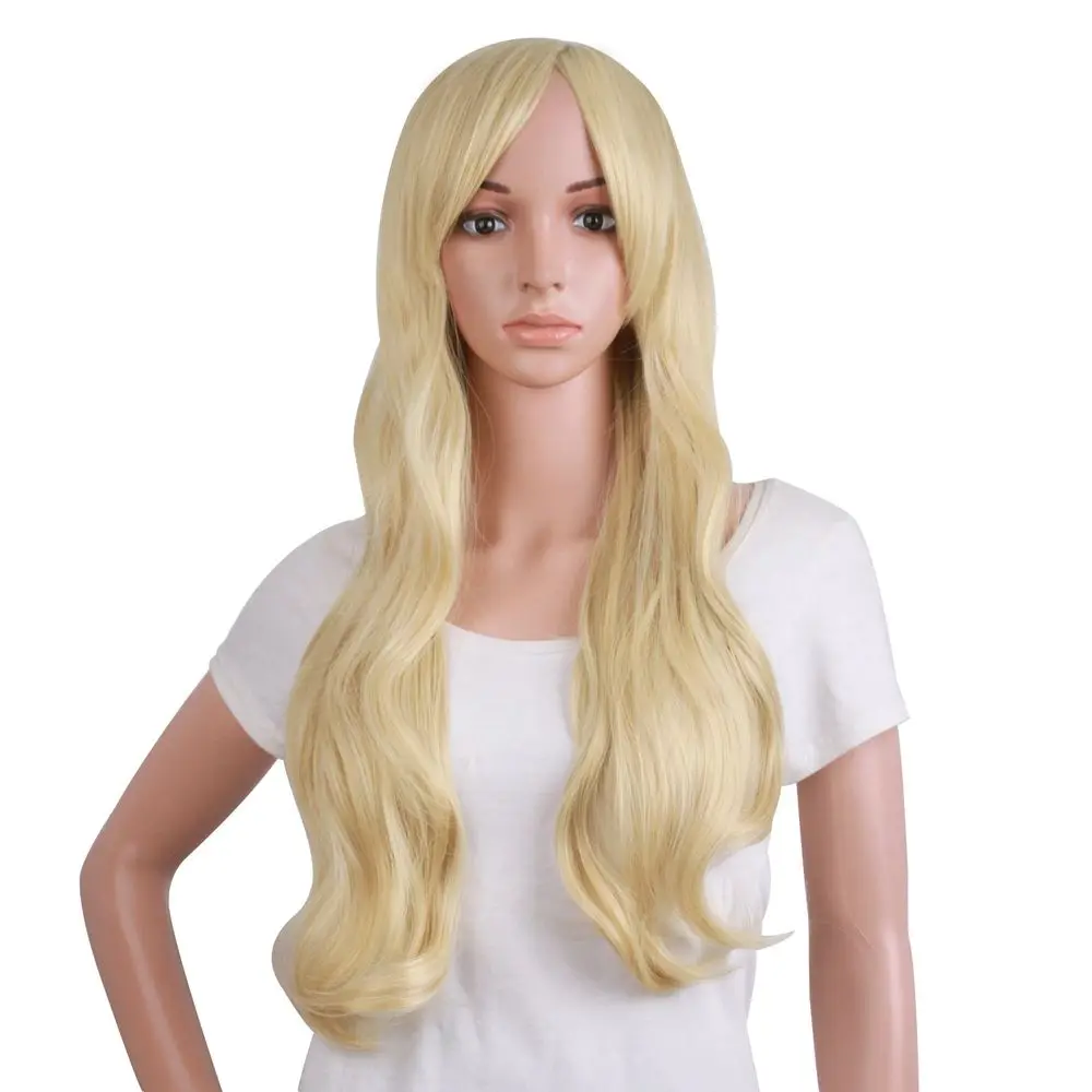 

70cm/28 Long Curly Natural Blonde Wig