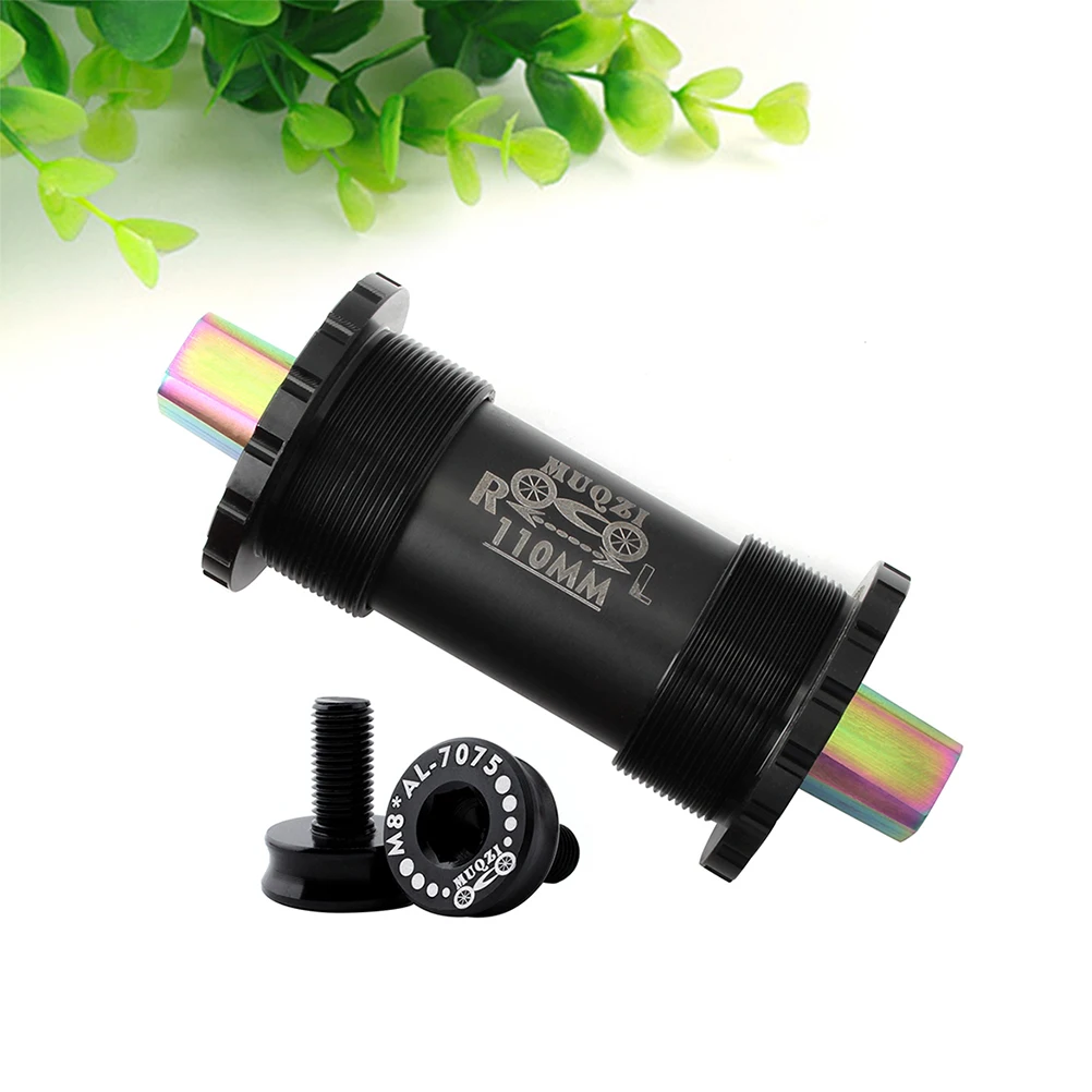 

Titanium Alloy Square Hole Ceramic Bottom Bracket 68Mm Threaded For Folding Mountain Road Bike 119Mm Red