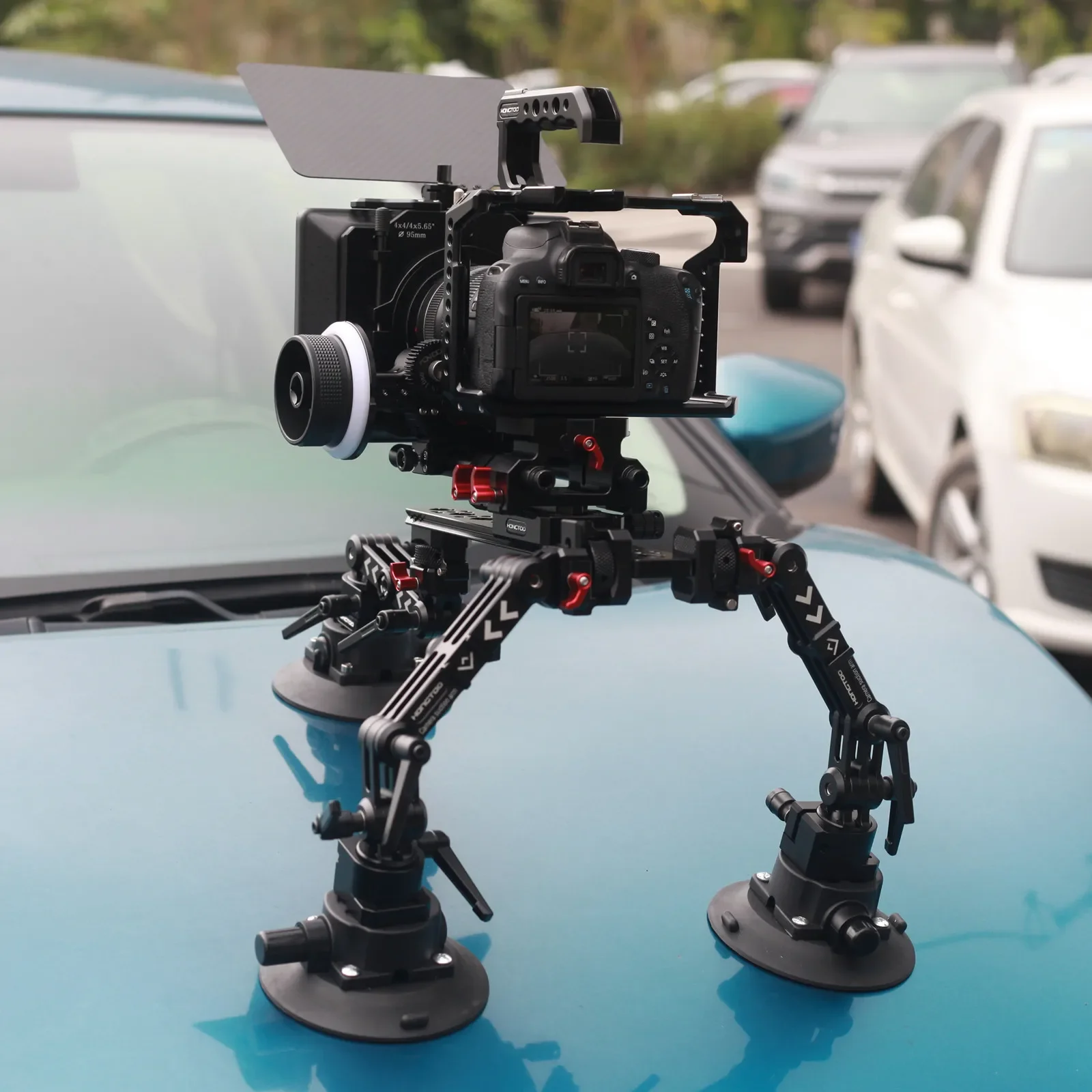 HONGTOO Car Suction Mount Support Rig System Video stabilizer system Vehicle stabilizer Max load 50kg for video film camera