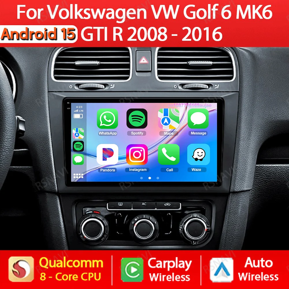 

Android 15 Car Radio For Volkswagen VW Golf 6 MK6 2008 - 2016