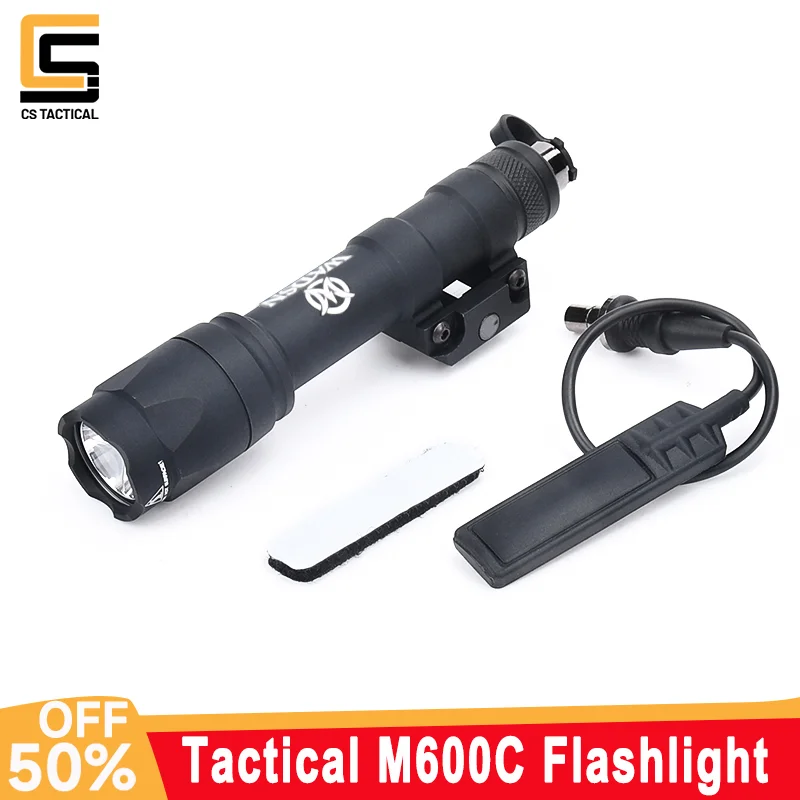 WADSN Tactical M600 M600C Flashlight Hunting Weapon White LED Light Gun Rifle Fit 20mm Picatinny Rail Airsoft Scout Accessories