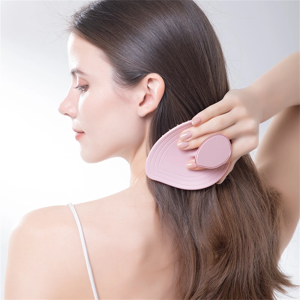 1pc Haarpflege Werkzeug Shampoo Pinsel Blatt Form Körper Pinsel Haar Waschen Kamm Nass und Trocken Pinsel Peeling