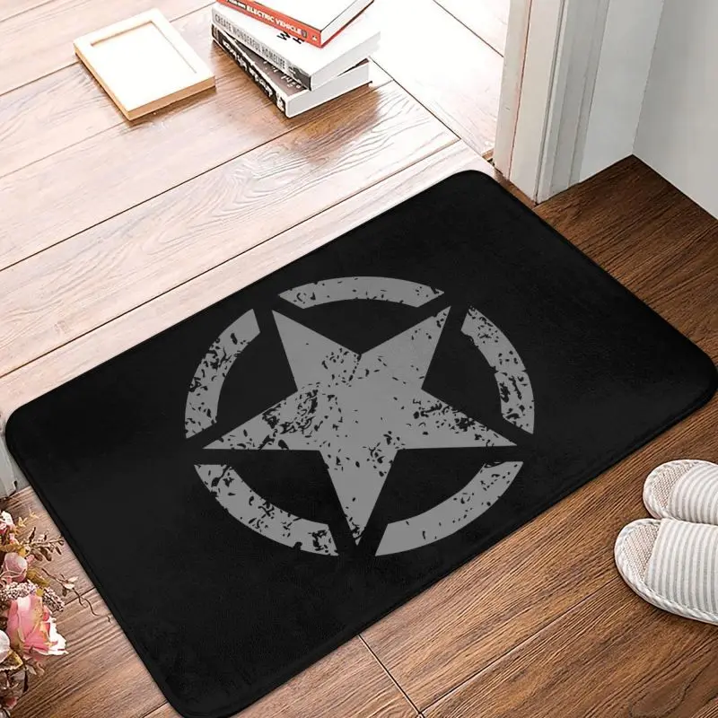 

America Tactical Army Military Star Doormat Non-Slip Kitchen Bathroom Mat Toilet Floor Door Entrance Carpet Rug