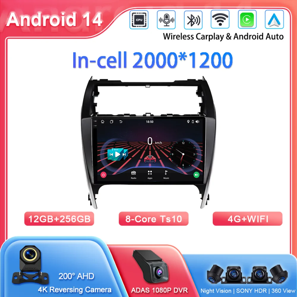 

Android For Toyota Camry 7 XV 50 55 US Version 2012 -2017 Auto Radio Stereo GPS Navigation Multimidia Player 2Din Car DVD Auto