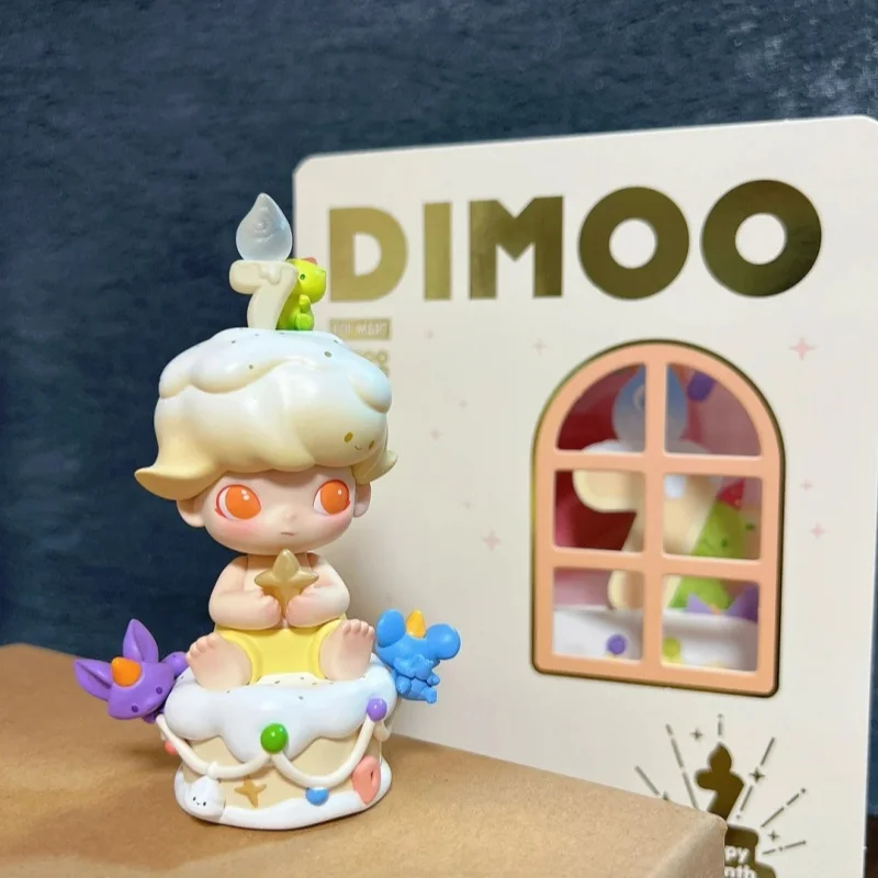 

Genuine cute doll DIMOO seventh anniversary birthday figure trendy play children's model toy gift girl ornaments collection