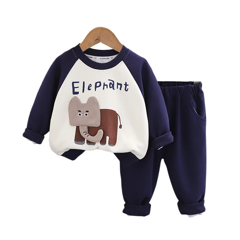 

Baby Boutique Clothes 2024 Spring Autumn Boys and Girls Loose Cartoon Pullover Long Sleeve T-shirts and Pants Kids Tracksuits