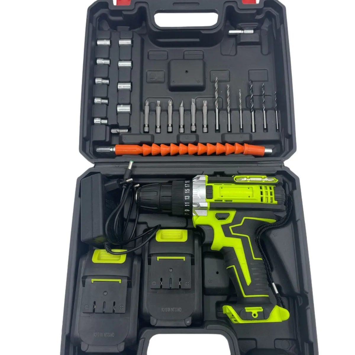 Hand drill cross-border hot-selling 21V two-speed impact, two-speed lithium electric drill electric screwdriver electric drill p